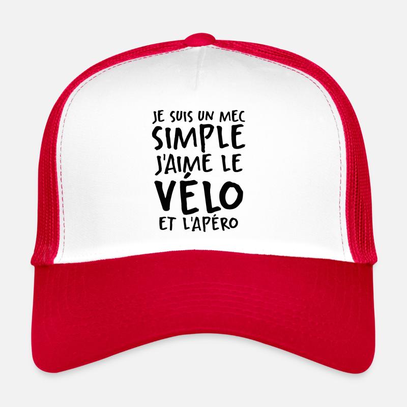J'aime Le Vélo Et L'apéro Casquette trucker 