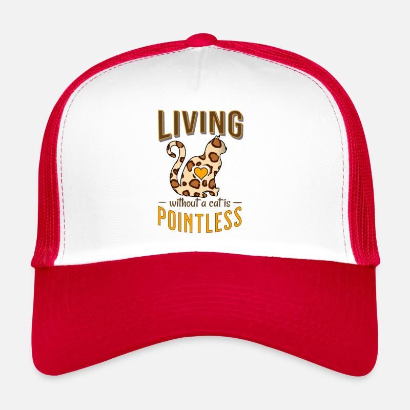 Léopard Une vie sans chat est inutile Chats Casquette trucker 