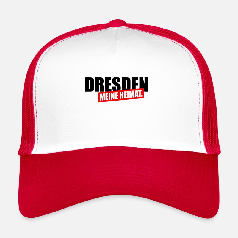 Dresden meine Heimat - Trucker Cap - Weiß/Rot