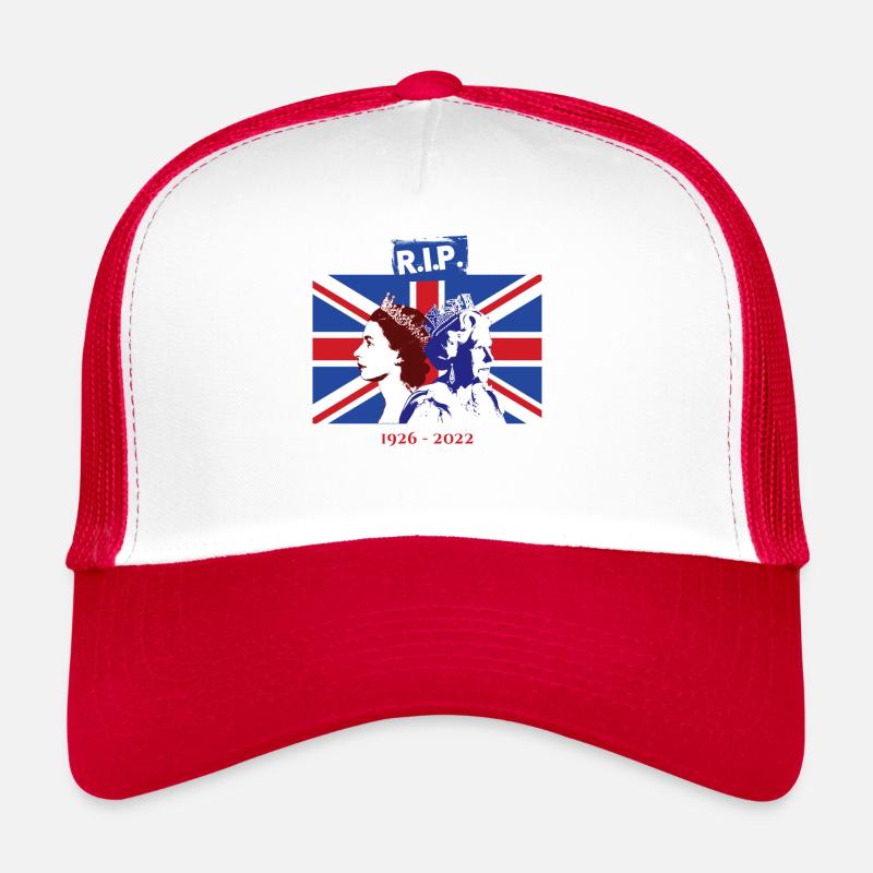 RIP - La reine Elizabeth II - La fin d’une époque - Casquette trucker  - blanc/rouge
