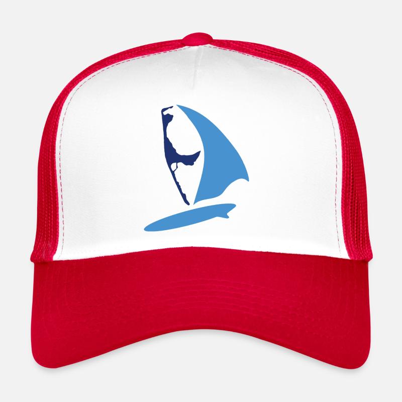 sylt surfer blau - Trucker Cap - Weiß/Rot