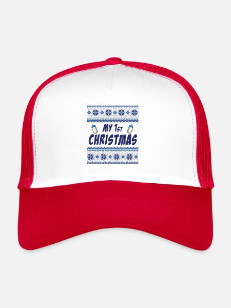 Mon premier Noël - Casquette trucker  - blanc/rouge - Devant