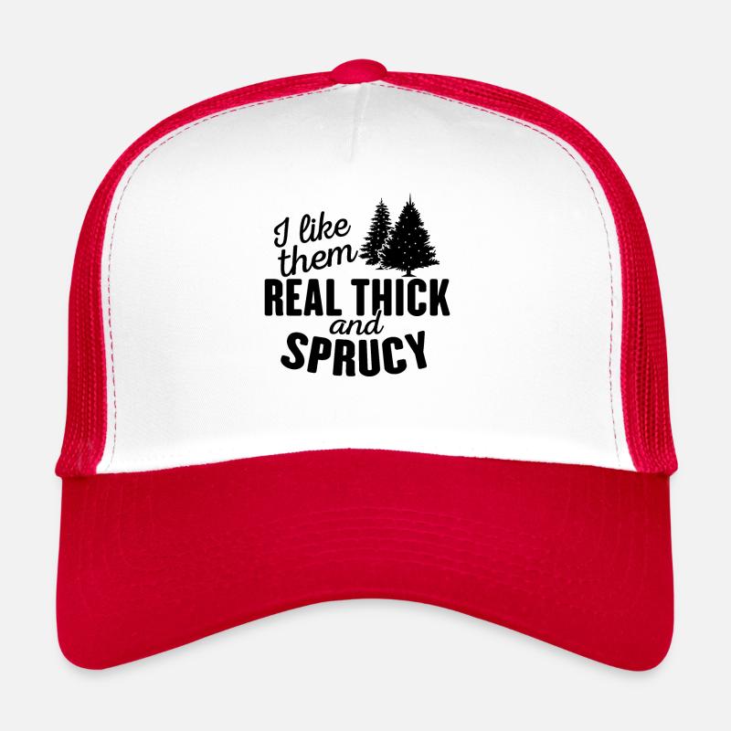 Je les aime vraiment épais et épicéa rétro Casquette trucker 