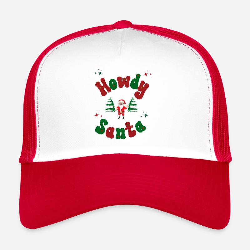 Howdy Santa Christmas Outfit Trucker Cap
