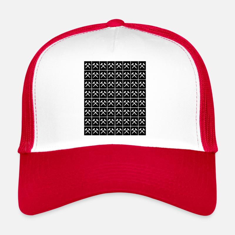 Erzgebirge Logo - Trucker Cap - Weiß/Rot
