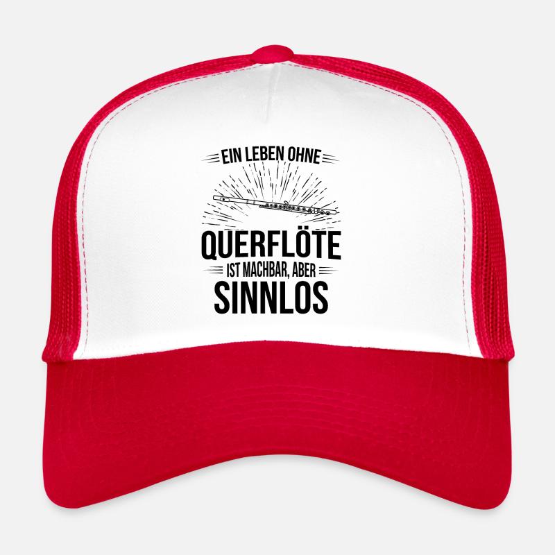 Querflöte Querflötenspieler Querflötist Trucker Cap