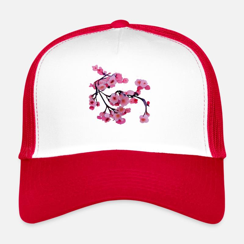 Cherry Blossom Branch Japanese Cherry Blossom sakura Trucker Cap