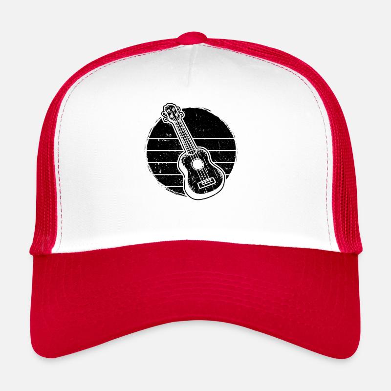Ukulele Ukulele-Spieler Ukulelist - Trucker Cap - Weiß/Rot