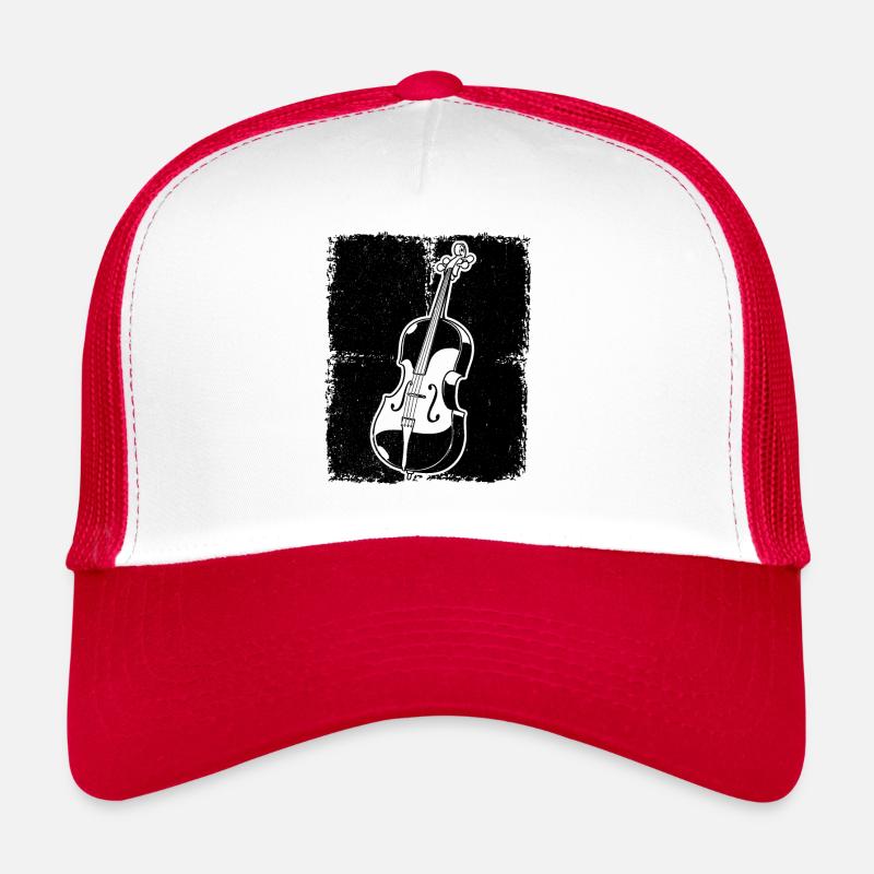 Cello Cellospieler Cellist - Trucker Cap - Weiß/Rot