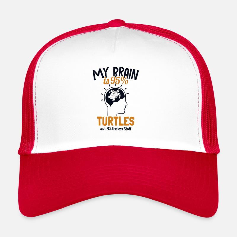 My Brain is 95% Turtles Aquatic Turtle Trucker Cap