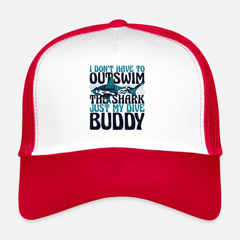 Je n’ai pas à nager plus loin que les lunettes de requin Casquette trucker 