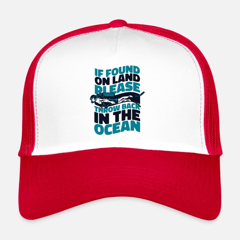 If Found On Land Please Throw Back In Ocean Trucker Cap