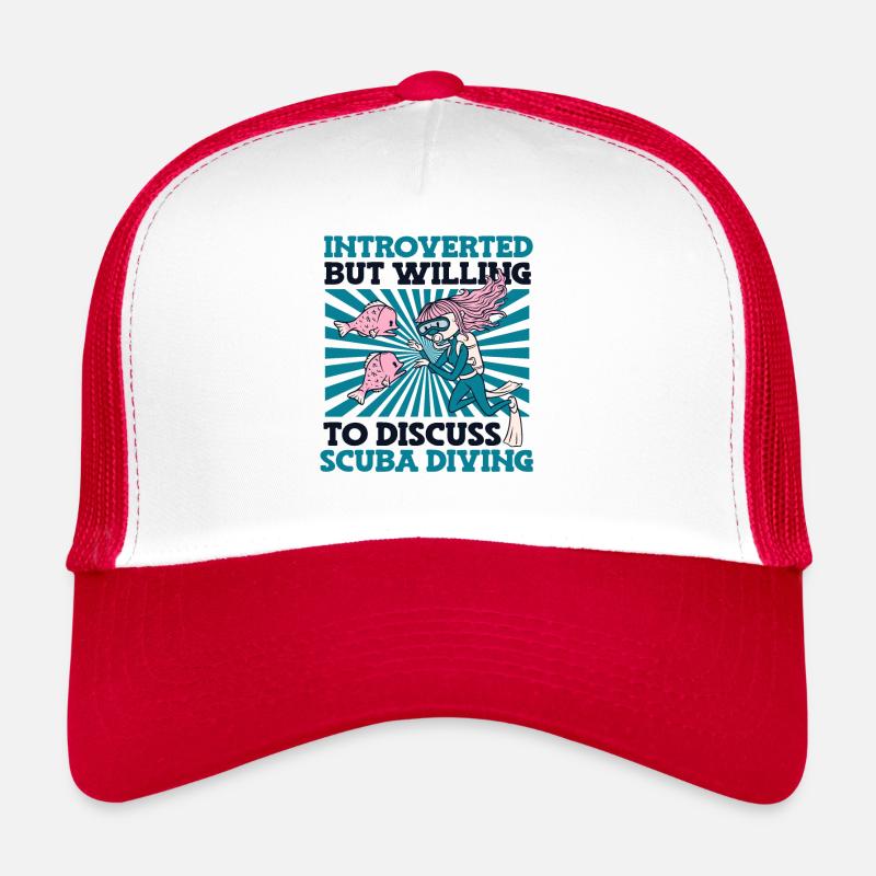 Introverti mais prêt à discuter de plongée sous-marine Casquette trucker 