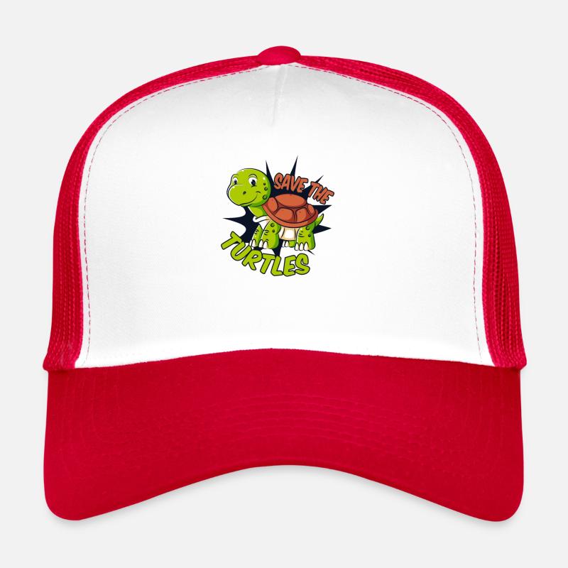 Save The Turtles Giant Tortoise Turtle Trucker Cap