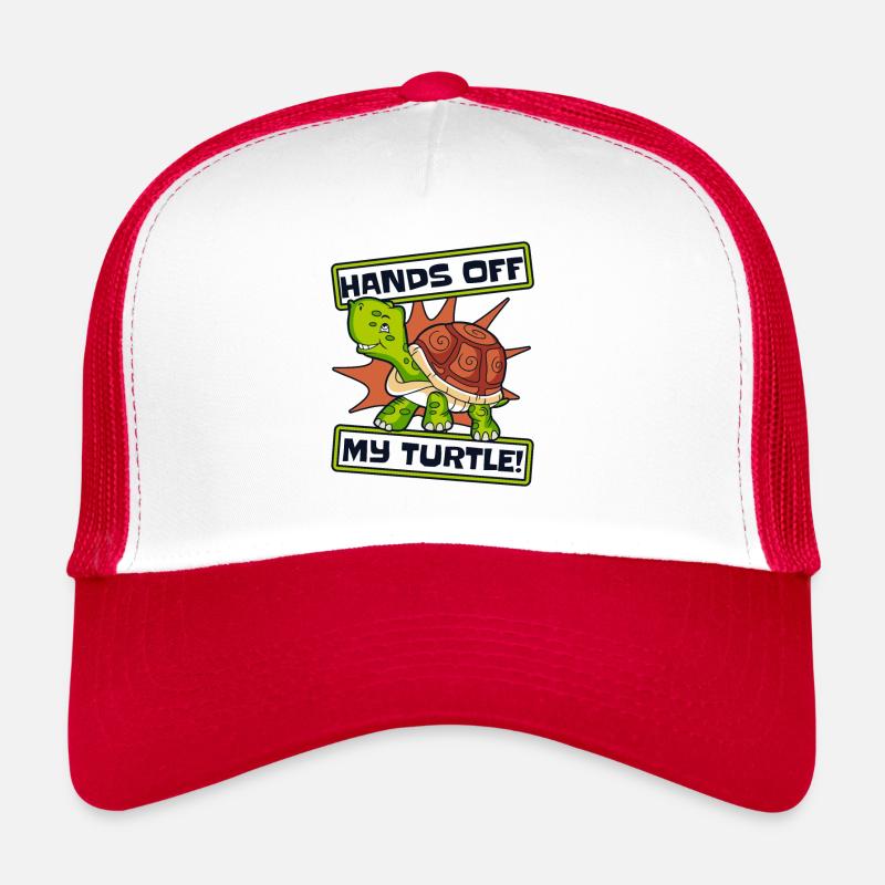 Hands Off My Turtle Giant Tortoise Turtle Trucker Cap