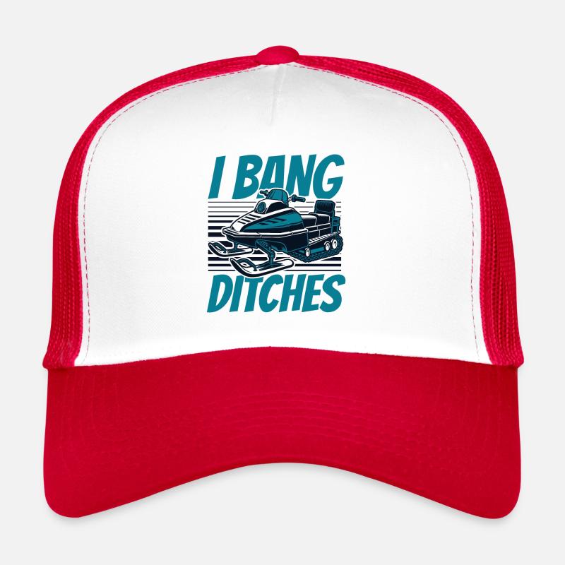I Bang Ditches Snowmobile Snowmobile Drivers Trucker Cap