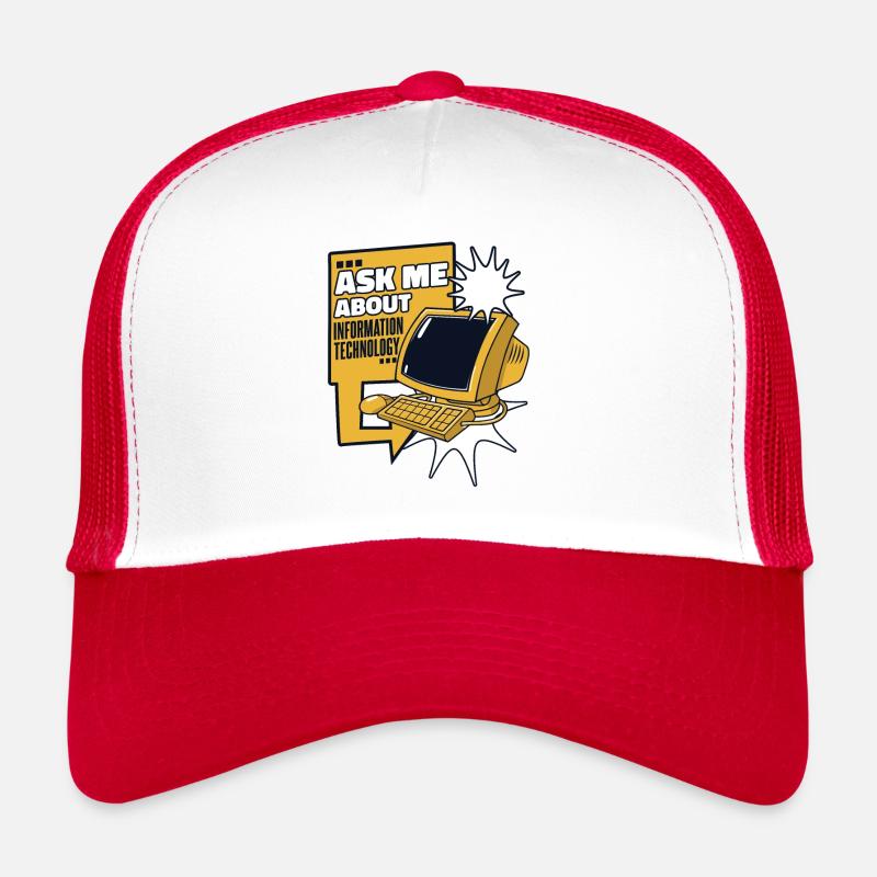 Ask Me About Information Technology IT Operations Trucker Cap