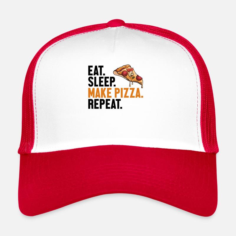 Eat Sleep Make Pizza Repeat Pizza Tray Pizza Oven Trucker Cap