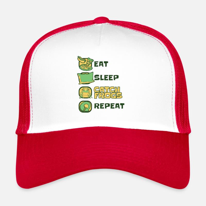 Eat Sleep Catch Frogs Repeat Toad Tadpole Trucker Cap
