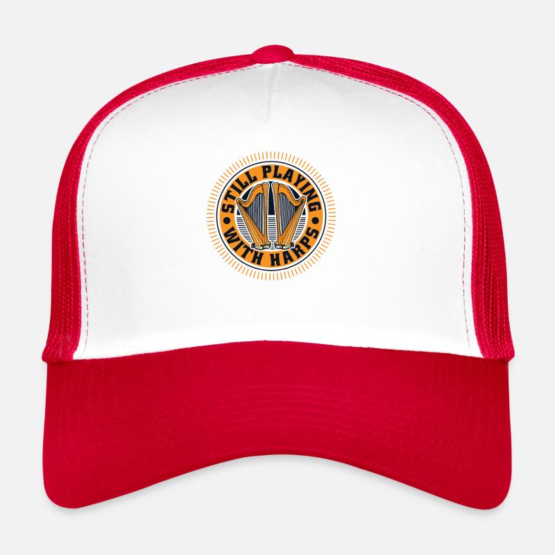 Still Playing With Harps Concert Harp Harp Trucker Cap