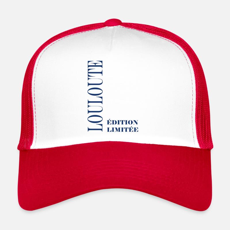 louloute - Casquette trucker  - blanc/rouge