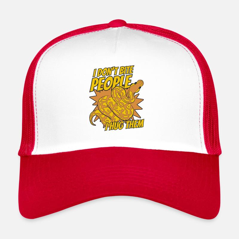 Je ne mords pas les gens je les embrasse Python Banana Ball Casquette trucker 