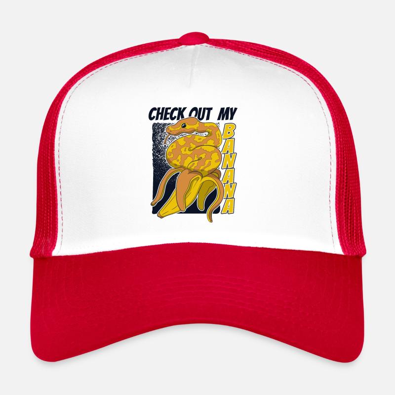 Découvrez ma boule de banane Python Snake Banana Casquette trucker 