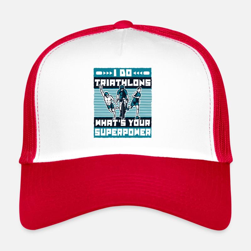 I Do Triathlons What's Your Superpower Triathlet Trucker Cap