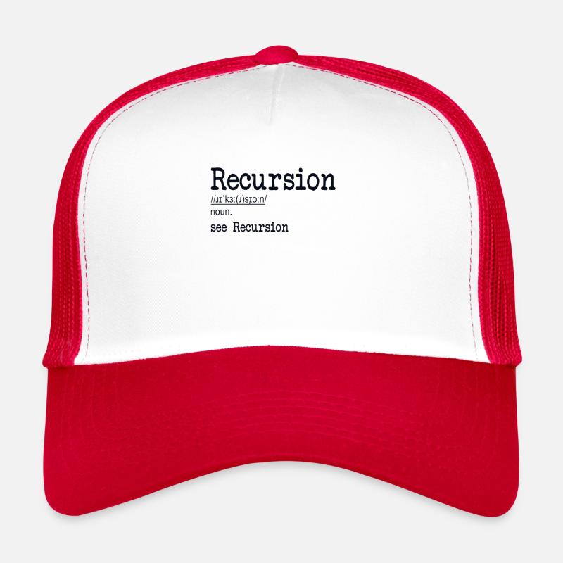 Recursion Definition Developer Coder Programmer Trucker Cap
