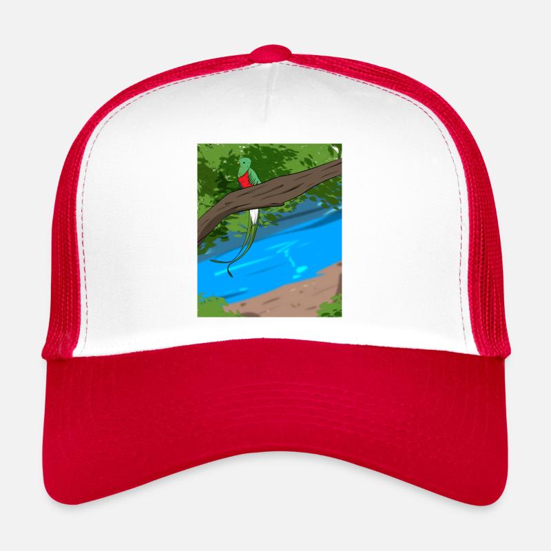 Guatemala Guatemalan Flagge DNA I Geschenk - Trucker Cap - Weiß/Rot