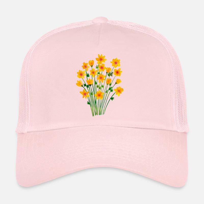 Aquarelle Renoncule jaune Casquette trucker 
