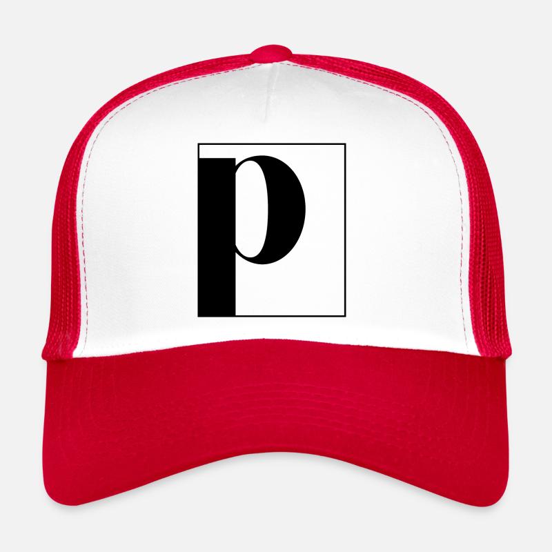 Lettre alphabet p Casquette trucker 