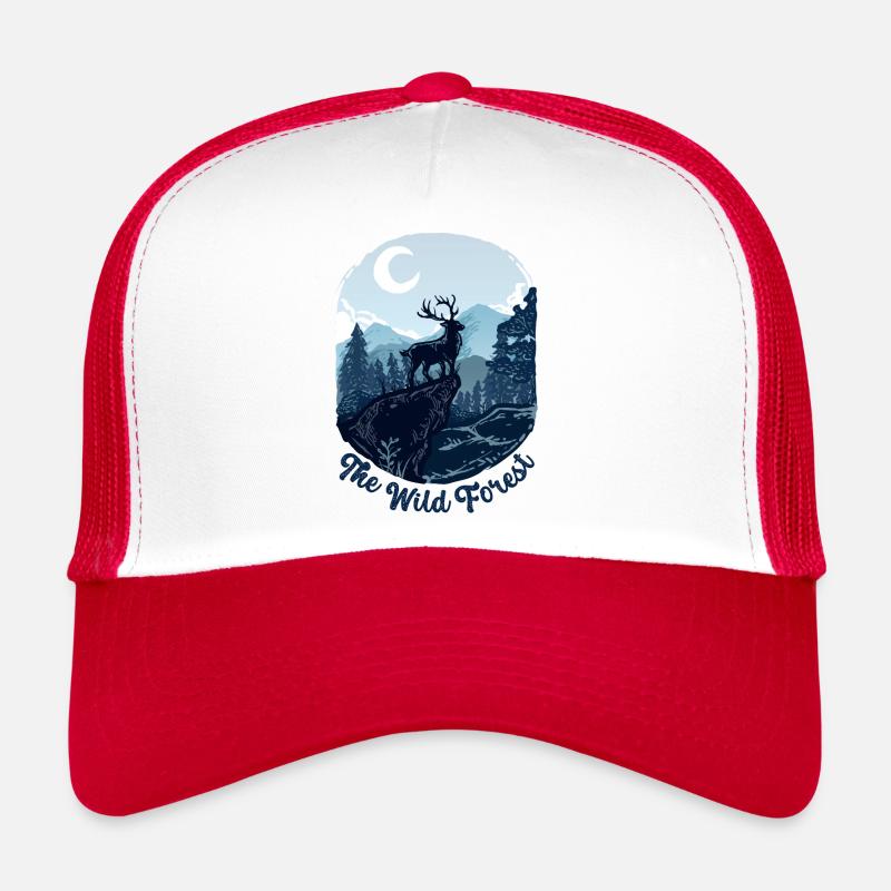 The wild deer forest flat Trucker Cap