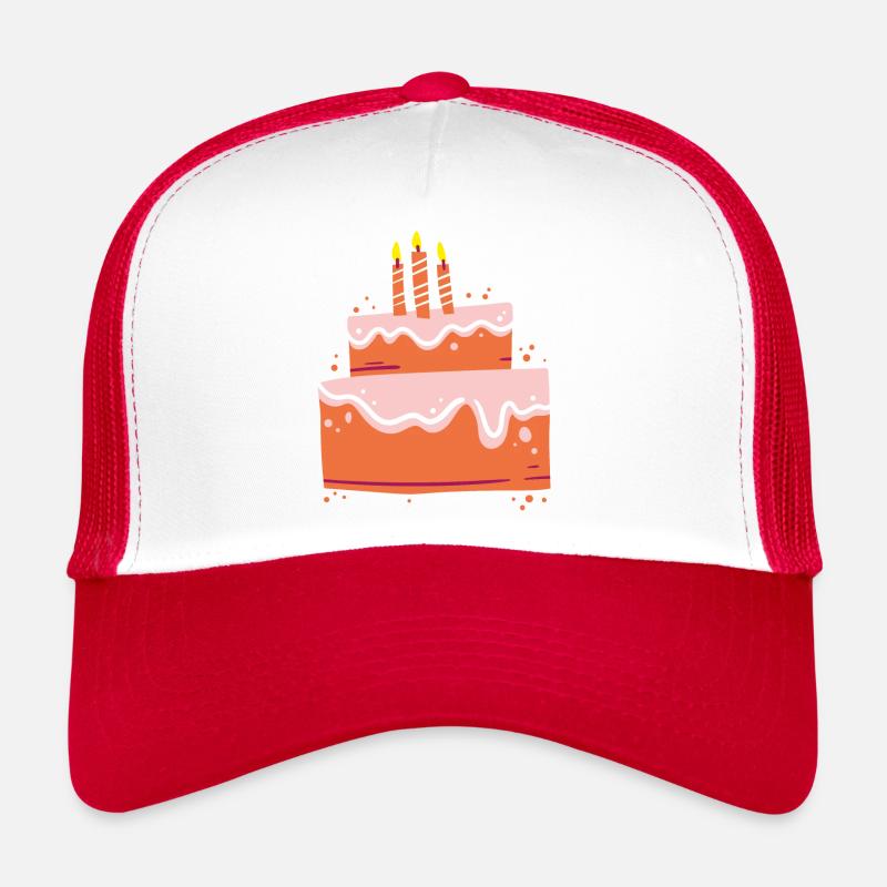 Geburtstag - Trucker Cap - Weiß/Rot