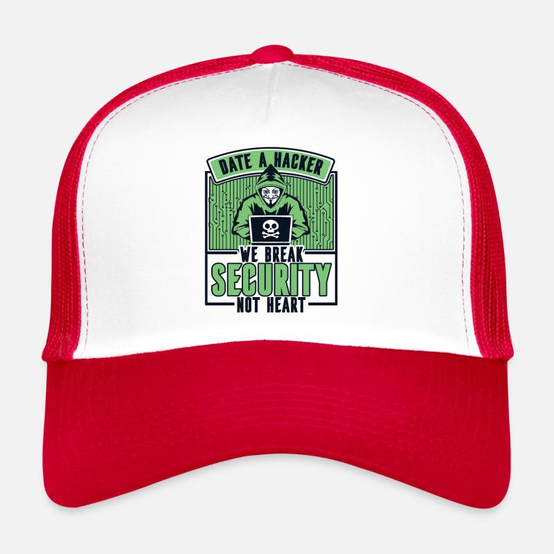 Date Hacker Nous brisons la sécurité Pas le phishing cardiaque Casquette trucker 