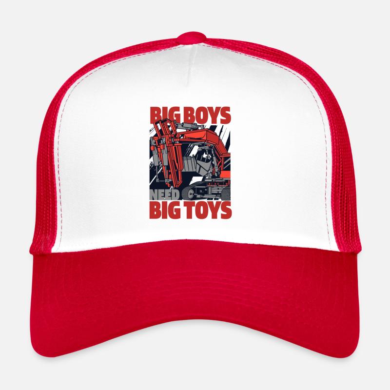 Les grands garçons ont besoin de grosses pelles sur chenilles Casquette trucker 