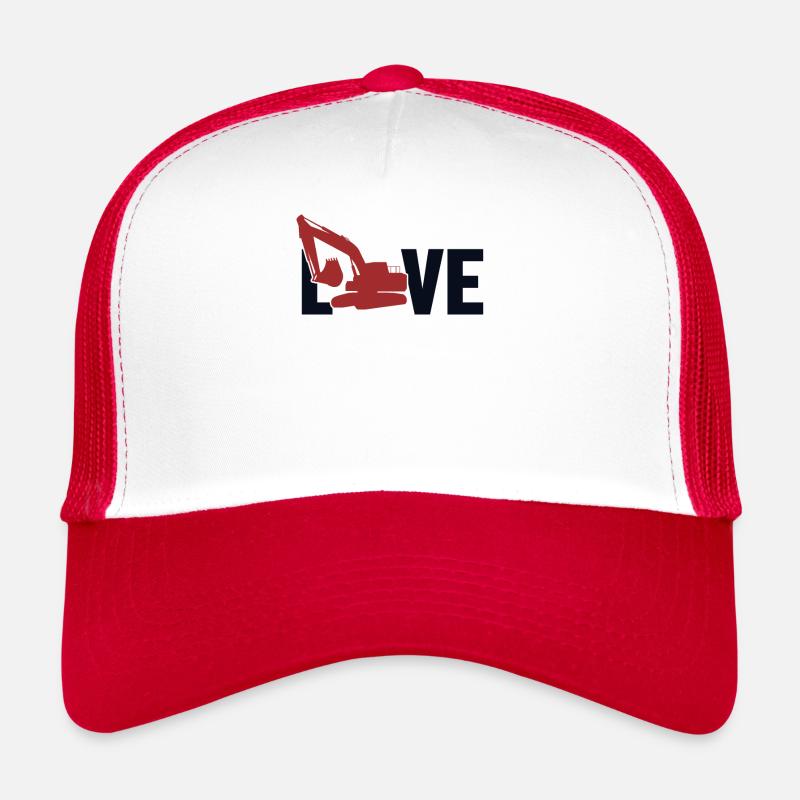 Love Pelle sur chenilles Grue sur chenilles Casquette trucker 