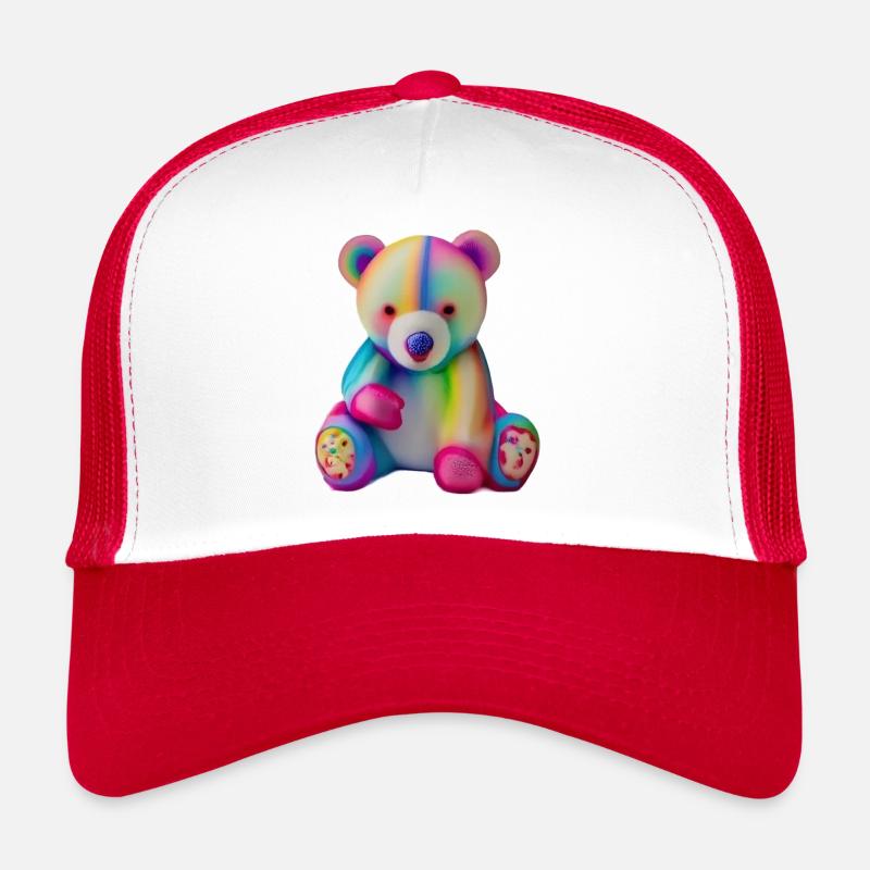 Ours en peluche multicolore Casquette trucker 
