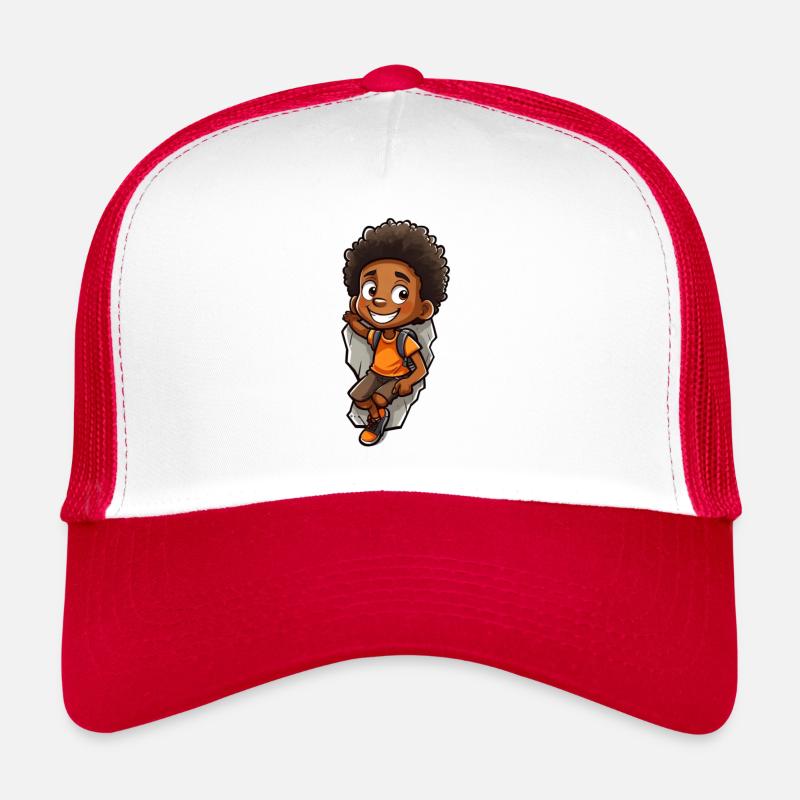 Afro Schwarz Kind Junge Empowerment klettern Trucker Cap