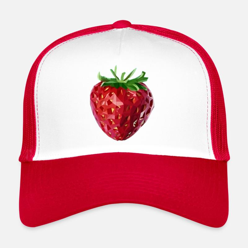 Facettierte Erdbeere Trucker Cap