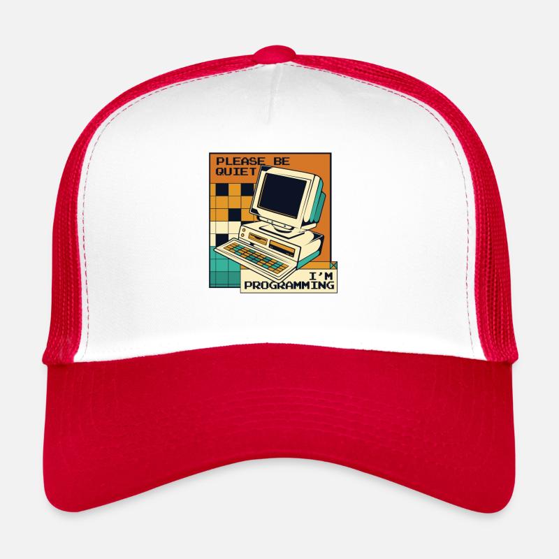 Please Be Quiet Softwareingenieur Developer - Trucker Cap - Weiß/Rot
