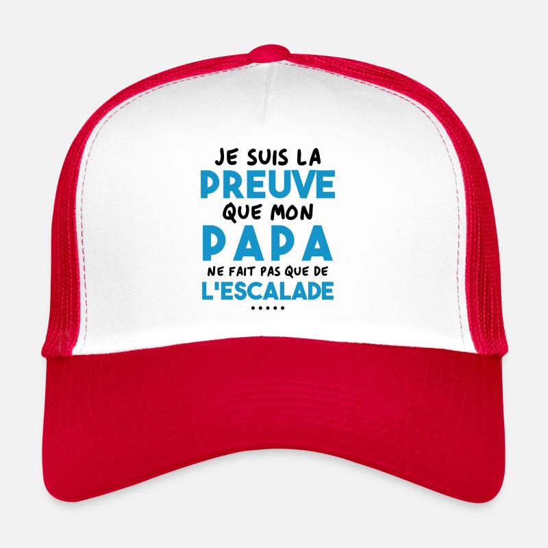 Preuve que papa ne fait pas que de l'escalade Casquette trucker 