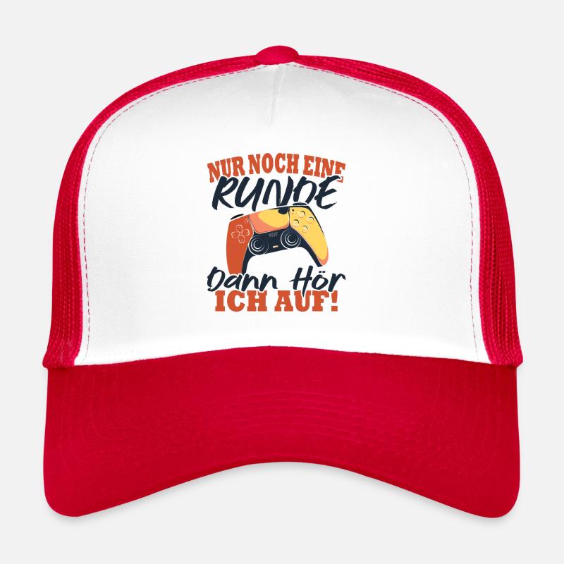 Nur noch eine Runde dann hör ich auf - Trucker Cap - Weiß/Rot