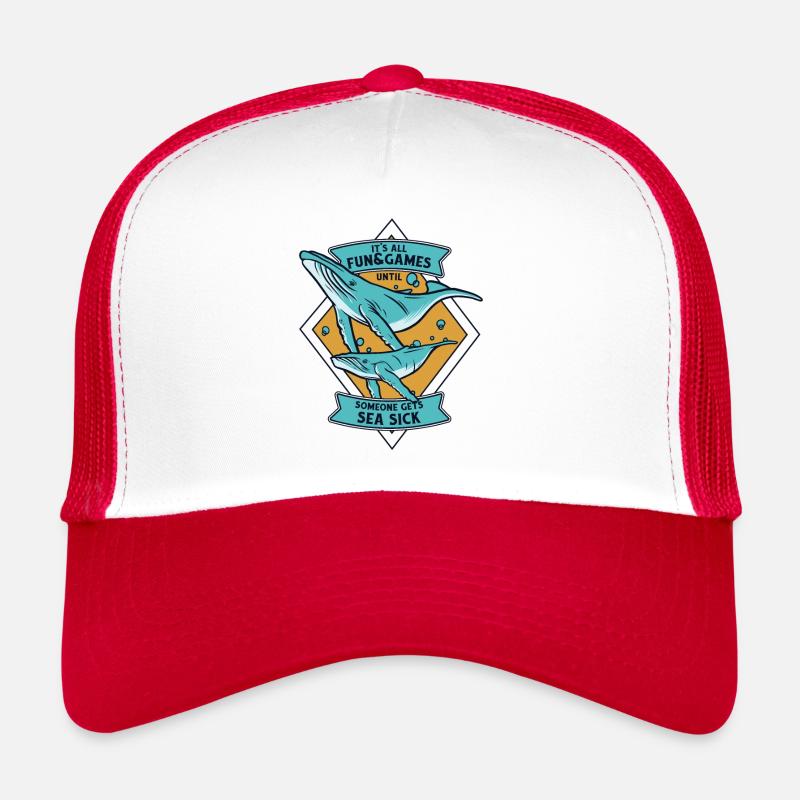 Jusqu’à ce que quelqu’un attrape le mal de mer Cetacea Cachalot Casquette trucker 