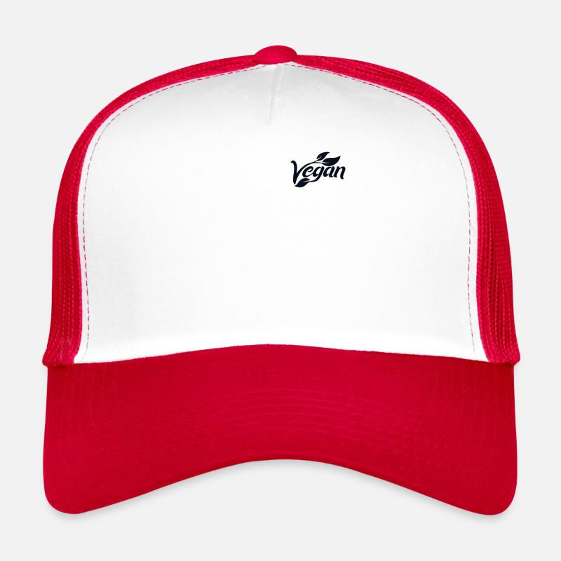 Logo végétalien Emblème Vegan Vegans à base de plantes Casquette trucker 