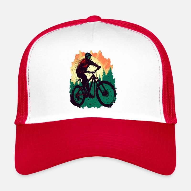 Vintage Mountain Biker VTT Cycliste de descente Casquette trucker 