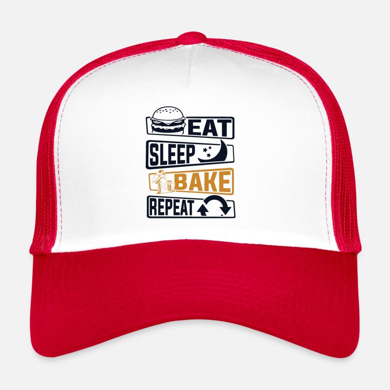 Eat Sleep Bake Repeat Hobby Baker Bakery Trucker Cap