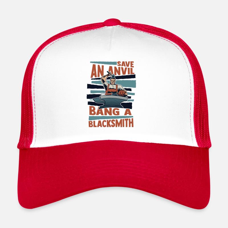 Save An Anvil Bang A Blacksmith Forging Trucker Cap