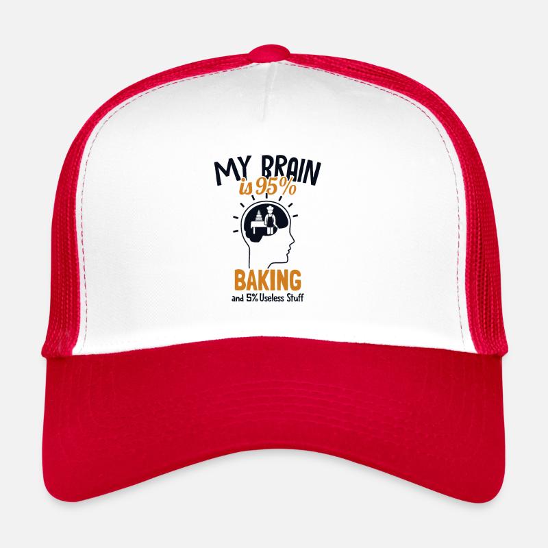 Mon cerveau est composé à 95% de Baking Hobbybäcker Bäckerei Casquette trucker 