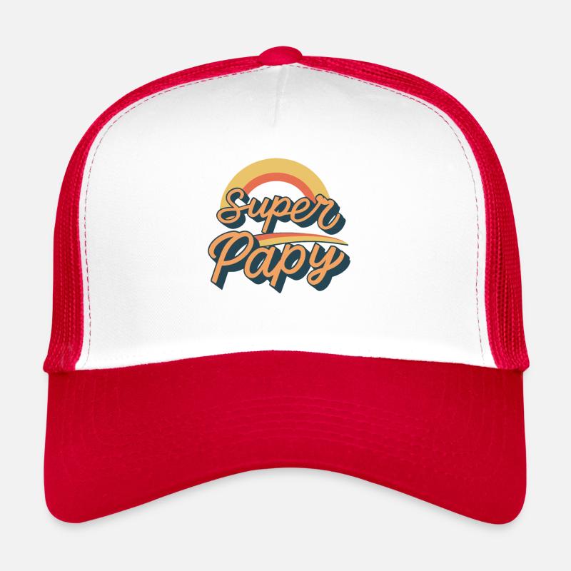 Super Papy Meilleur Grand Père Cadeau Papi Vintage Casquette trucker 